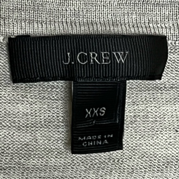 J. Crew 100% Merino Wool Wrap Sweater Grey V Neck - Picture 6 of 8